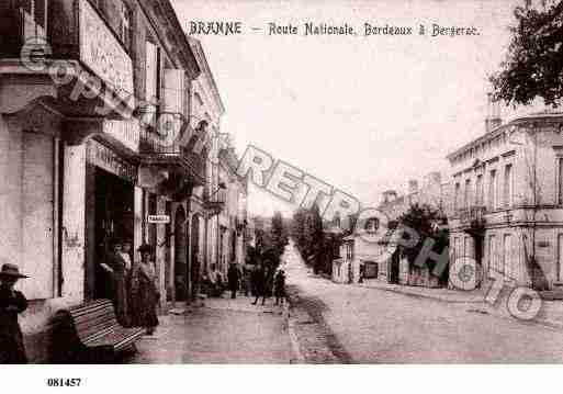 Ville de BRANNE, carte postale ancienne