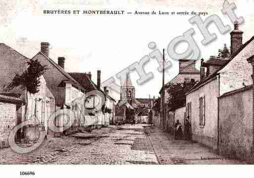 Ville de BRUYERESETMONTBERAULT, carte postale ancienne