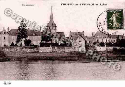 Ville de CHEFFES, carte postale ancienne