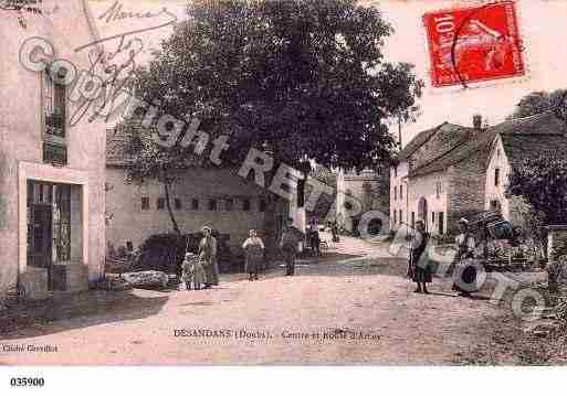 Ville de DESANDANS, carte postale ancienne