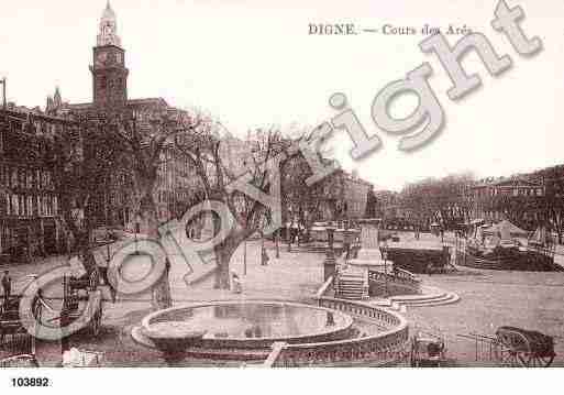 Ville de DIGNELESBAINS, carte postale ancienne