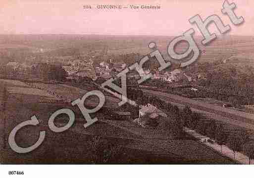 Ville de GIVONNE, carte postale ancienne