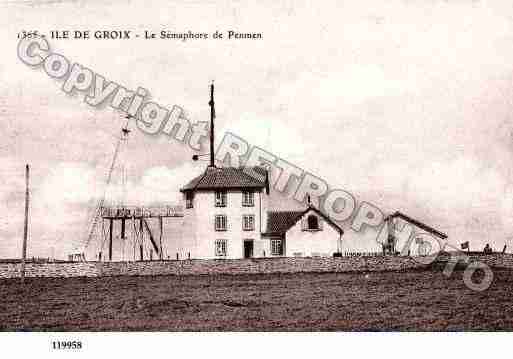 Ville de GROIX, carte postale ancienne