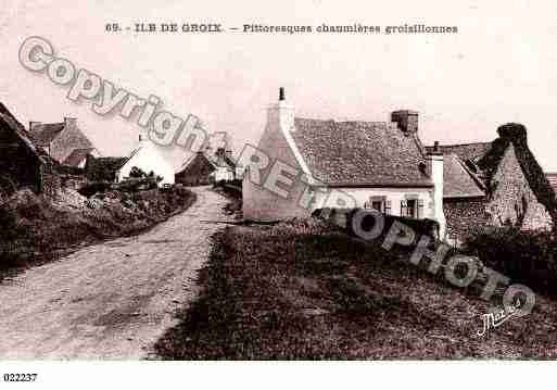 Ville de GROIX, carte postale ancienne