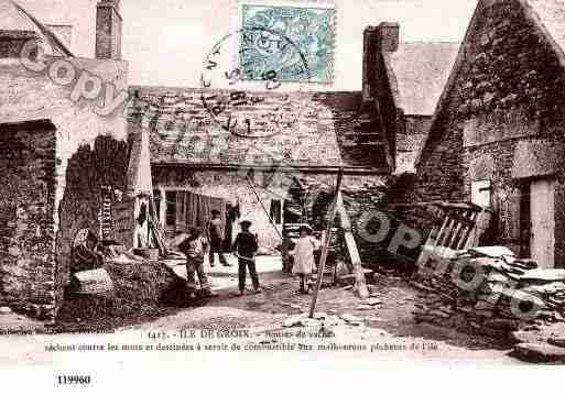 Ville de GROIX, carte postale ancienne