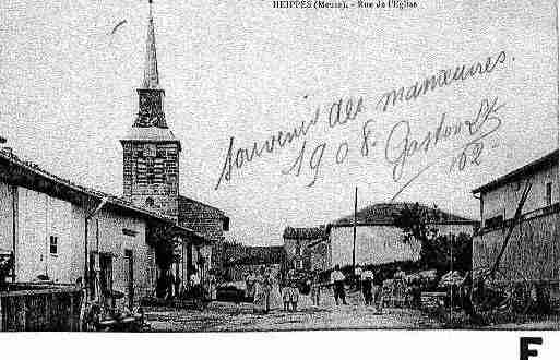 Ville de HEIPPE, carte postale ancienne