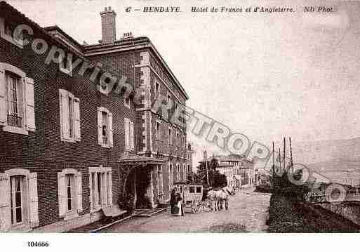 Ville de HENDAYE, carte postale ancienne