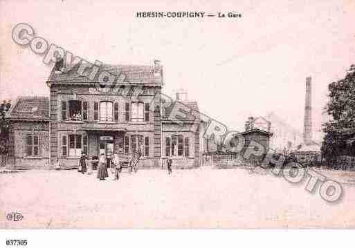 Ville de HERSINCOUPIGNY, carte postale ancienne