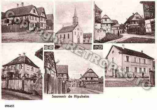 Ville de HIPSHEIM, carte postale ancienne