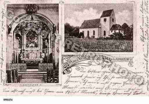 Ville de HIPSHEIM, carte postale ancienne