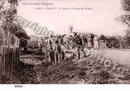 Ville de LANDROFF, carte postale ancienne