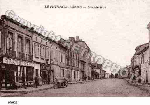 Ville de LEVIGNAC, carte postale ancienne