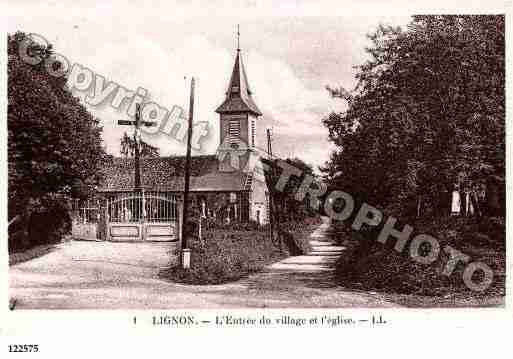 Ville de LIGNON, carte postale ancienne