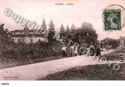 Ville de LIGNON, carte postale ancienne