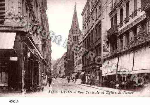 Ville de LYON, carte postale ancienne