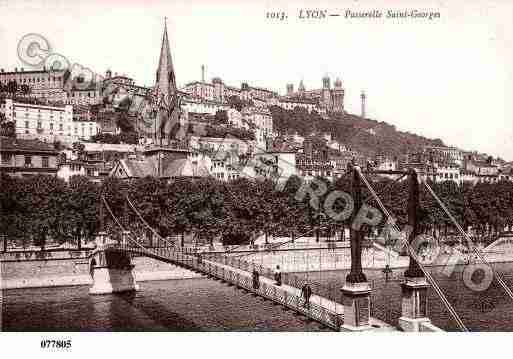 Ville de LYON, carte postale ancienne