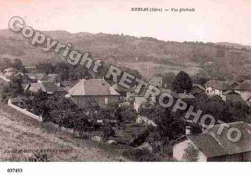 Ville de MERLAS, carte postale ancienne