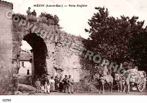 Ville de MEZIN, carte postale ancienne