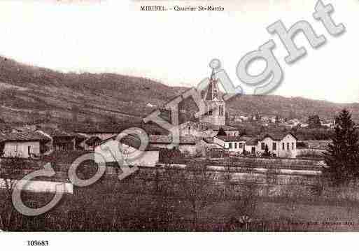 Ville de MIRIBEL, carte postale ancienne