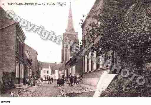 Ville de MONSENPEVELE, carte postale ancienne