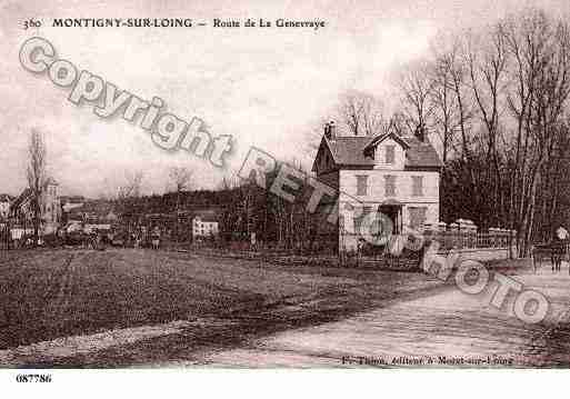 Ville de MONTIGNYSURLOING, carte postale ancienne