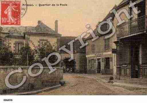 Ville de PRISSAC, carte postale ancienne