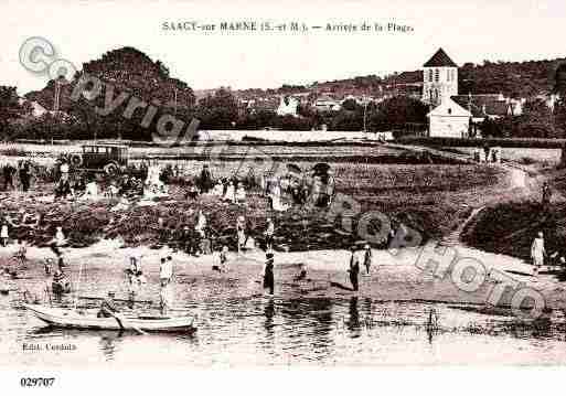 Ville de SAACYSURMARNE, carte postale ancienne