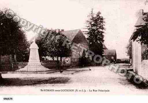 Ville de SAINTROMAINSOUSGOURDON, carte postale ancienne