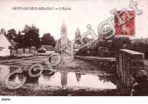 Ville de SAINTSAUVEURLESBRAY, carte postale ancienne