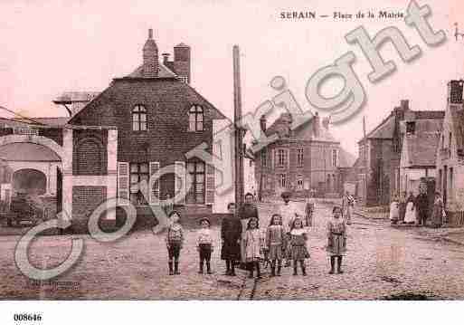 Ville de SERAIN, carte postale ancienne