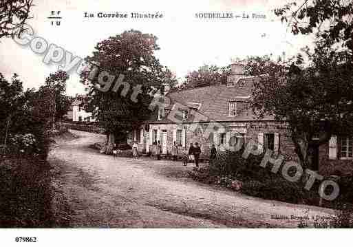 Ville de SOUDEILLES, carte postale ancienne