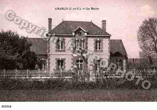 Ville de AMANLIS, carte postale ancienne