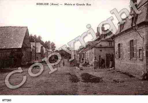 Ville de BERLISE, carte postale ancienne