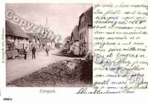 Ville de CARSPACH, carte postale ancienne