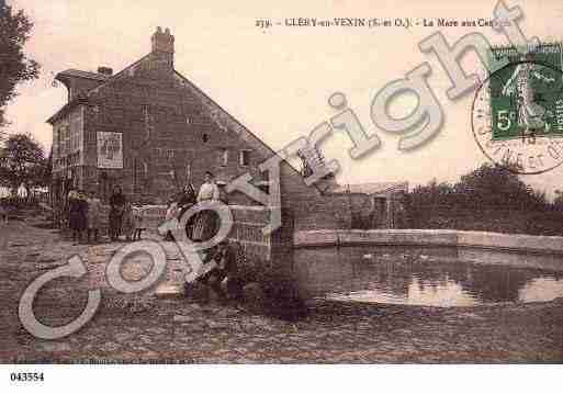 Ville de CLERYENVEXIN, carte postale ancienne