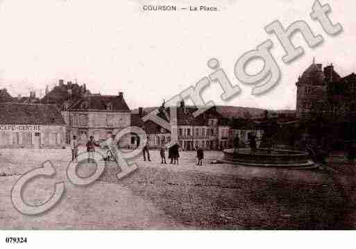 Ville de COURSON, carte postale ancienne