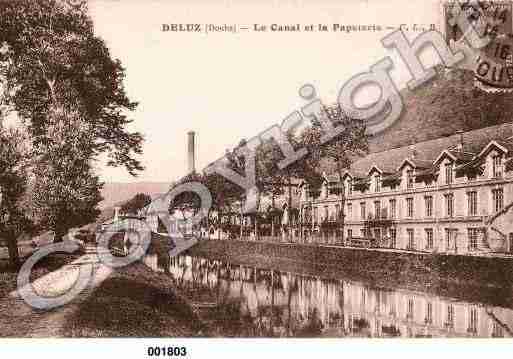 Ville de DELUZ, carte postale ancienne