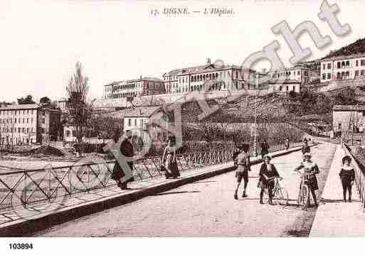 Ville de DIGNELESBAINS, carte postale ancienne