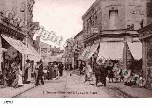 Ville de FOURAS, carte postale ancienne