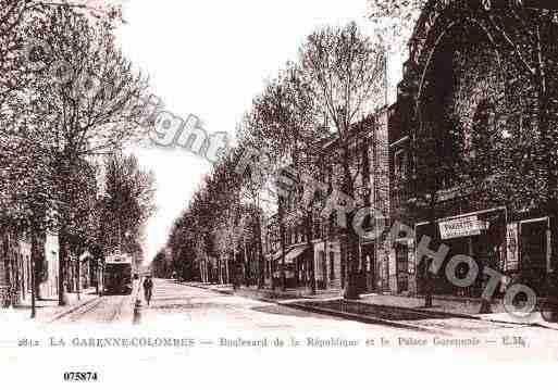 Ville de GARENNECOLOMBES(LA), carte postale ancienne