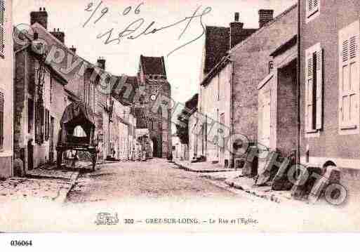 Ville de GRETZSURLOING, carte postale ancienne