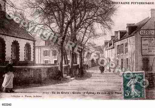Ville de GROIX, carte postale ancienne