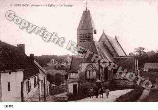 Ville de GUERBIGNY, carte postale ancienne