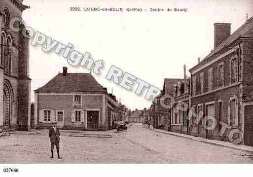 Ville de LAIGNEENBELIN, carte postale ancienne