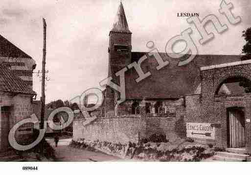 Ville de LESDAIN, carte postale ancienne