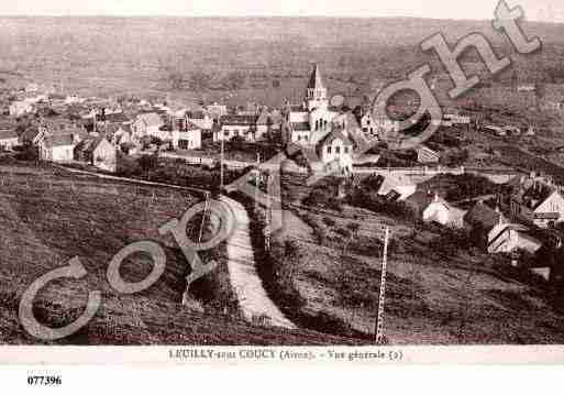 Ville de LEUILLYSOUSCOUCY, carte postale ancienne