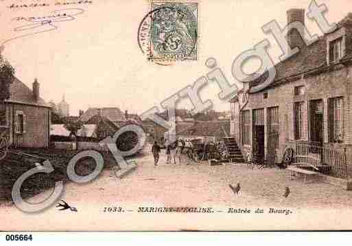 Ville de MARIGNYL'EGLISE, carte postale ancienne