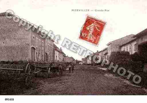 Ville de MERVILLER, carte postale ancienne