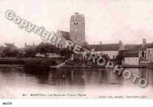 Ville de MONETEAU, carte postale ancienne