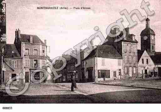 Ville de MONTMARAULT, carte postale ancienne